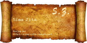 Sima Zita névjegykártya